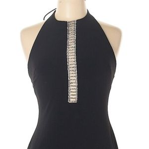 GORGEOUS Bari Jay Black Maxi Cocktail Dress Small